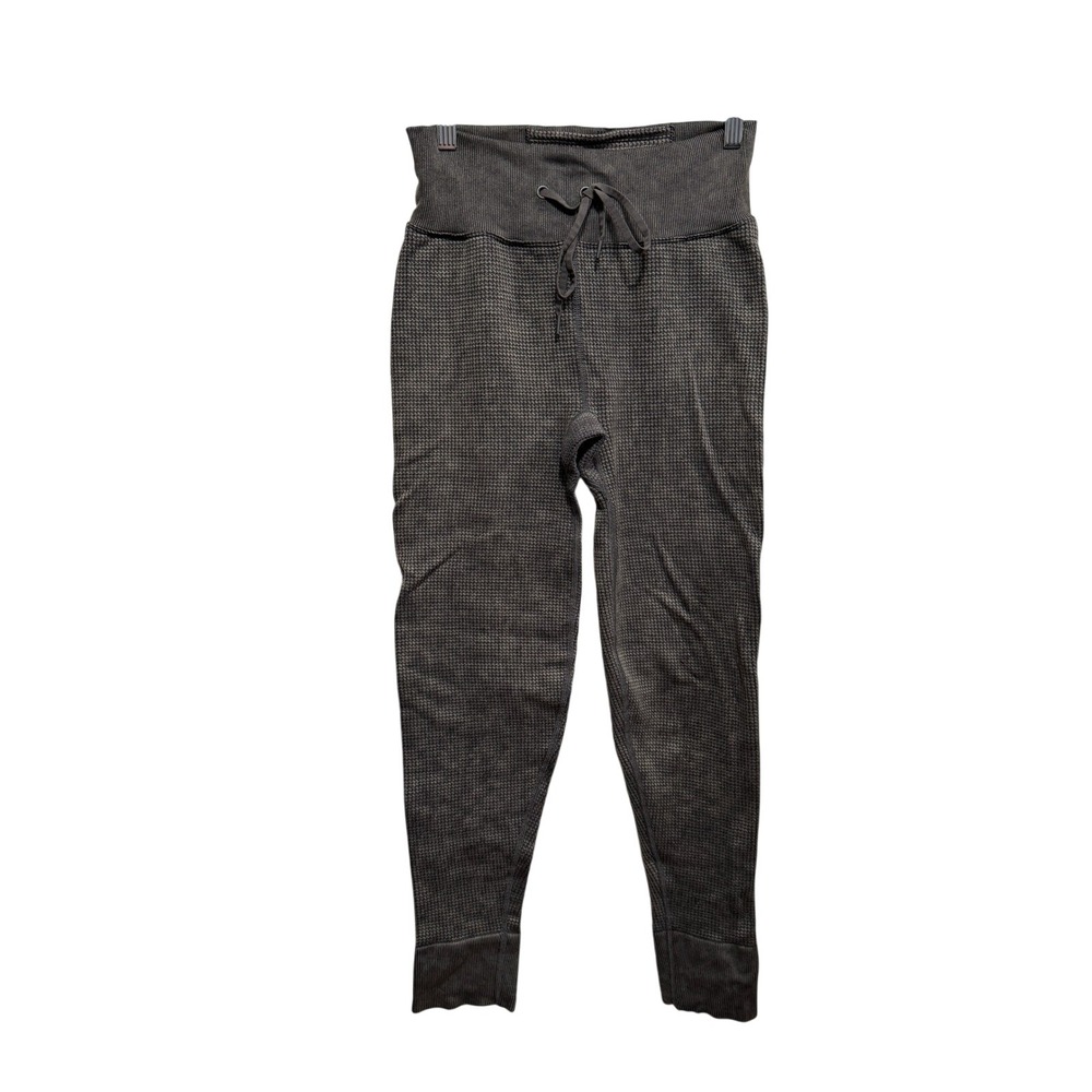 Pink Active Seamless‎ Waffle Knit Leggings Grey Womens L joggers athleisure